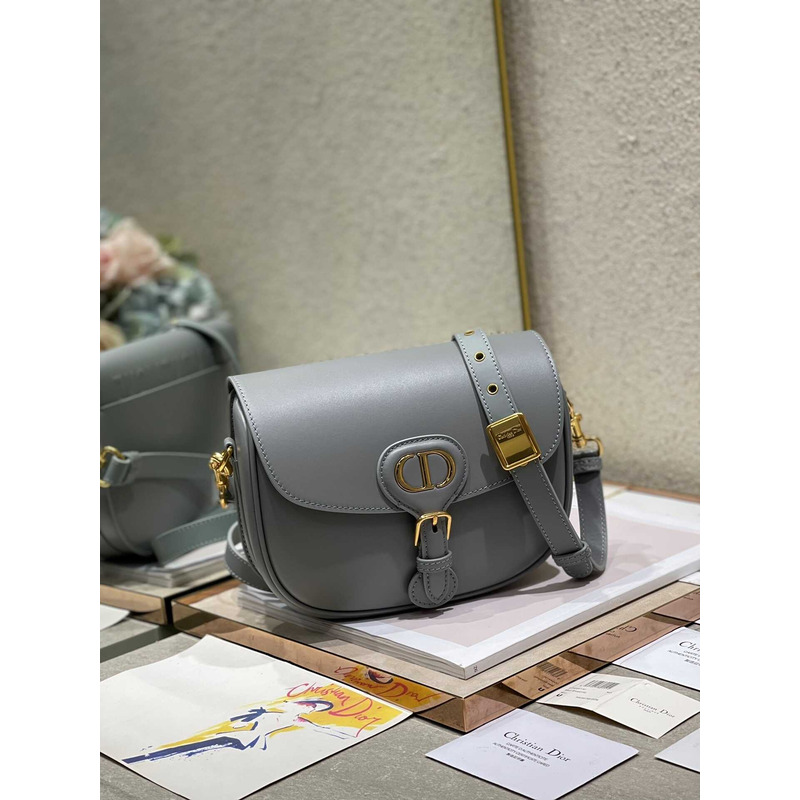 D*or bobby bag medium box calfskin gray