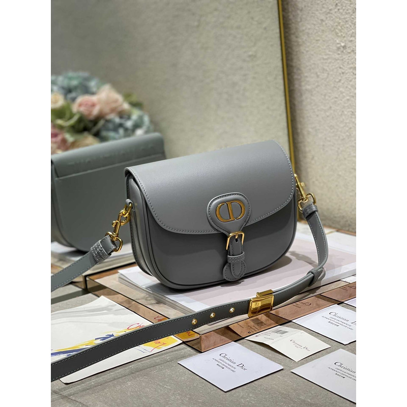 D*or bobby bag medium box calfskin gray