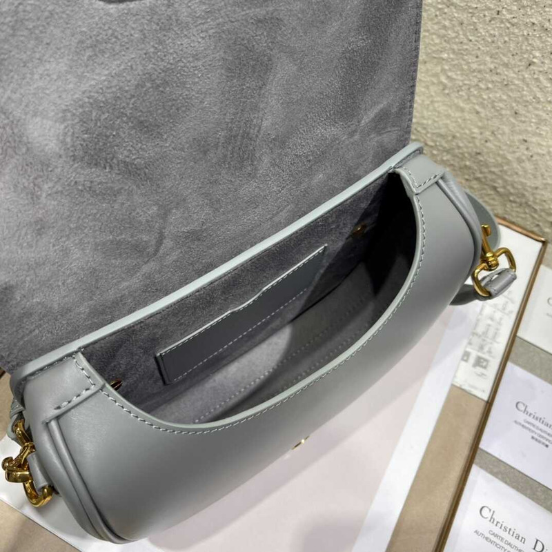 D*or bobby bag medium box calfskin gray