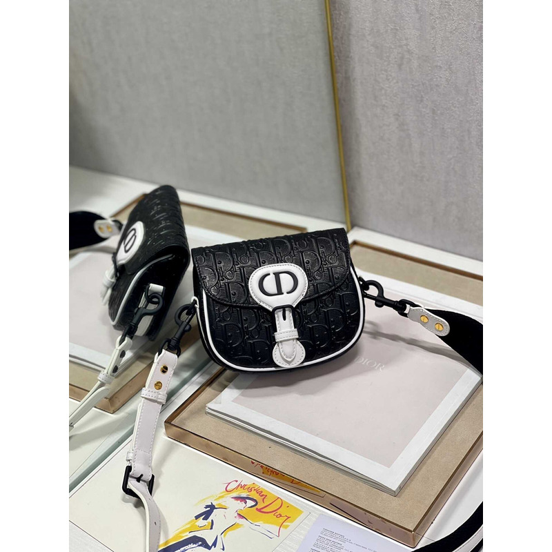 D*or bobby bag leather small black