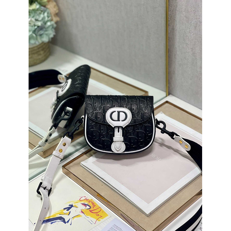 D*or bobby bag leather small black