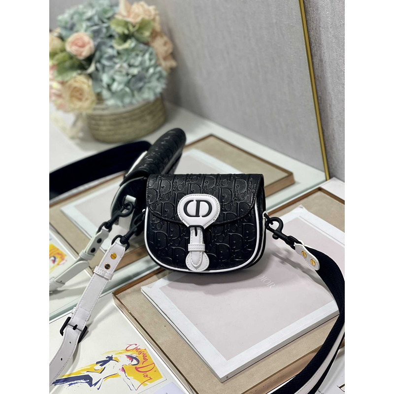 D*or bobby bag leather small black