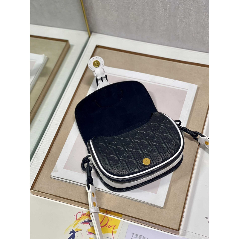 D*or bobby bag leather small black