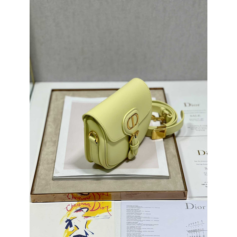 D*or bobby bag small box calfskin lime