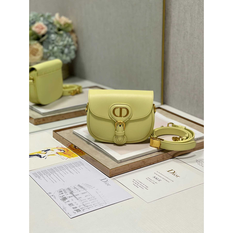 D*or bobby bag small box calfskin lime