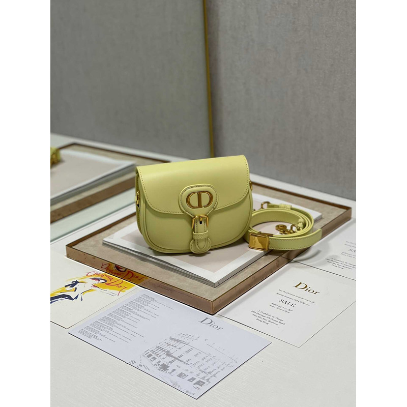 D*or bobby bag small box calfskin lime