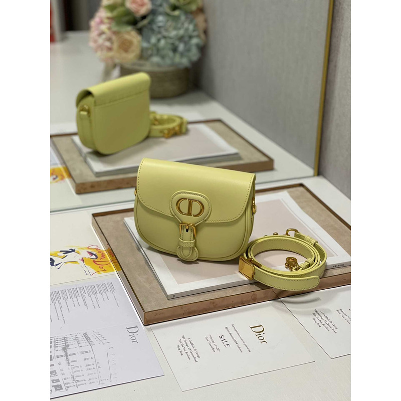 D*or bobby bag small box calfskin lime