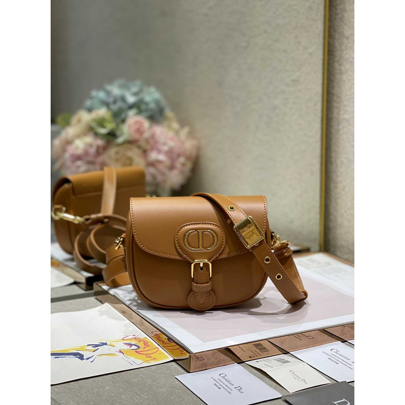 D*or bobby bag small box calfskin brown