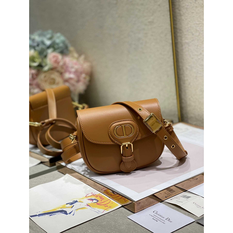 D*or bobby bag small box calfskin brown