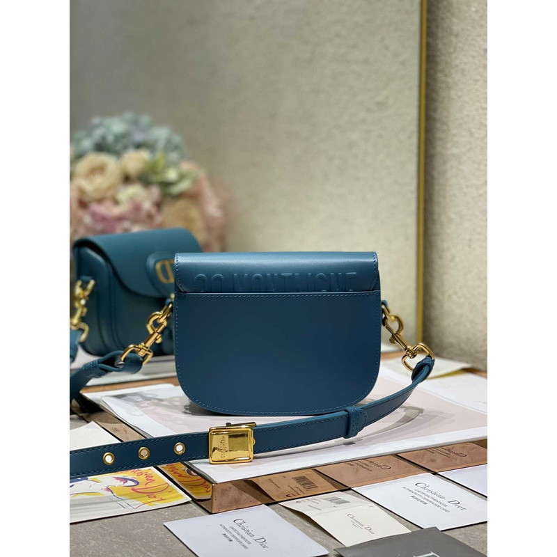 D*or bobby bag small box calfskin blue