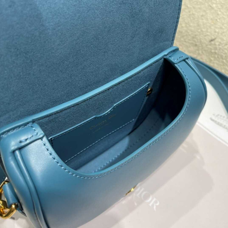 D*or bobby bag small box calfskin blue