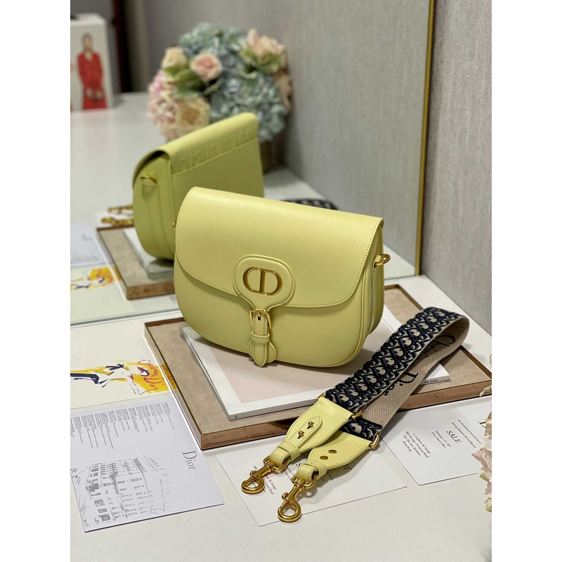 D*or bobby bag large box calfskin lime