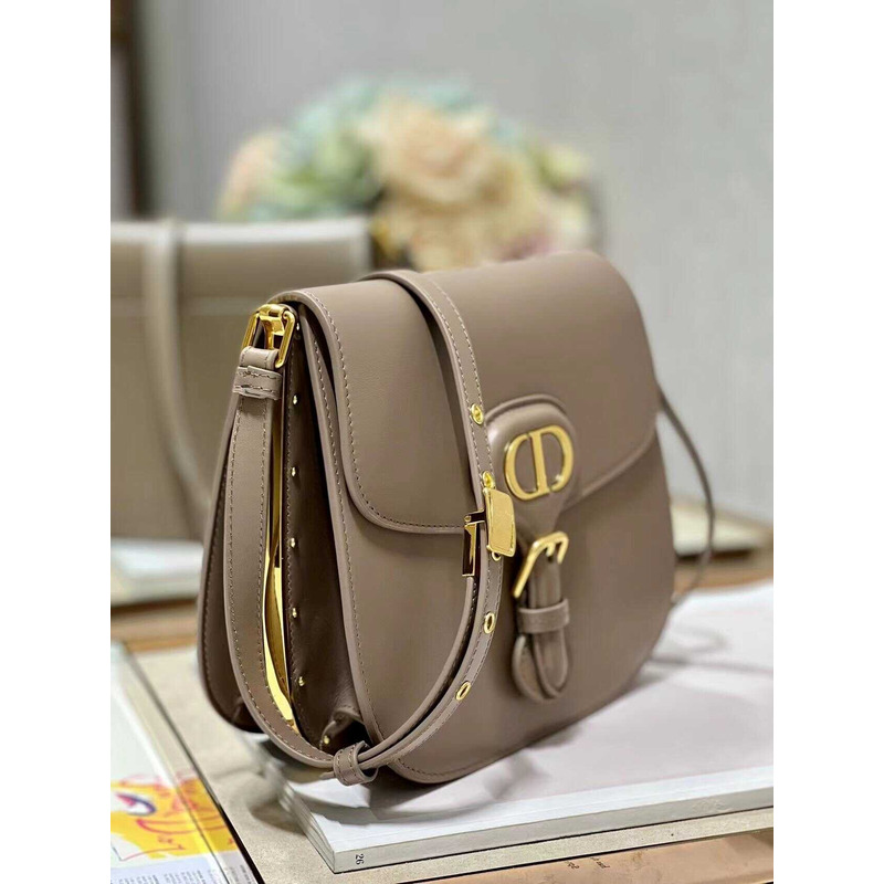 D*or r bobby frame bag brown calfskin