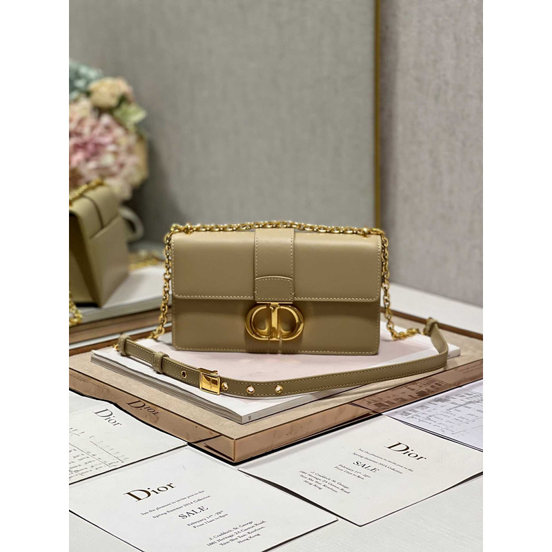 D*or 30 montaigne east-weat chain bag dark beige