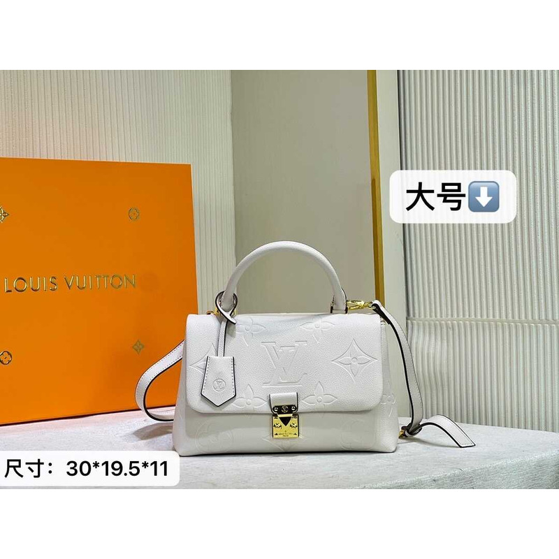 l**is V*t*n madeleine mm monogram empreinte leather white