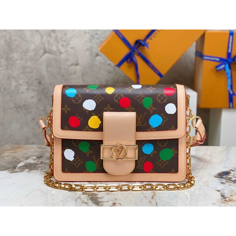 l**is V*t*n x yayoi kusama dauphine mm monogram multicolor