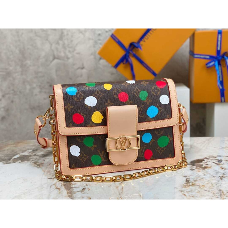 l**is V*t*n x yayoi kusama dauphine mm monogram multicolor