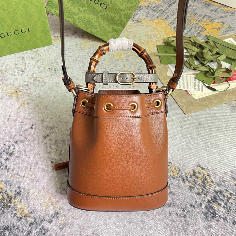 G*u*i diana mini bucket bag brown