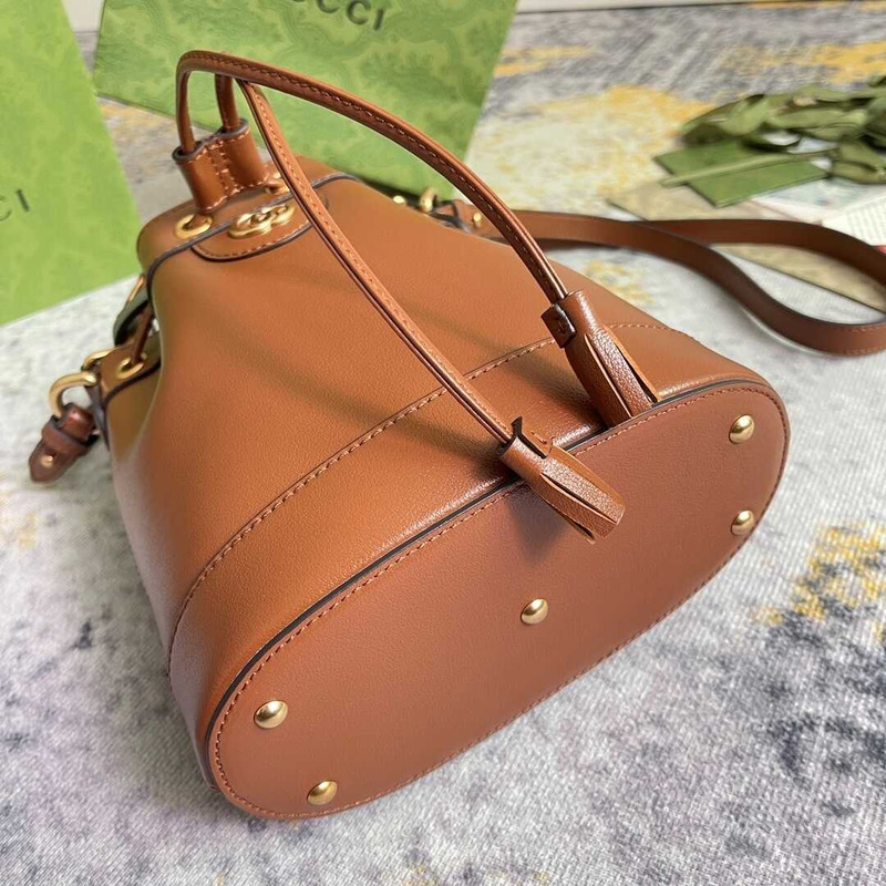 G*u*i diana mini bucket bag brown