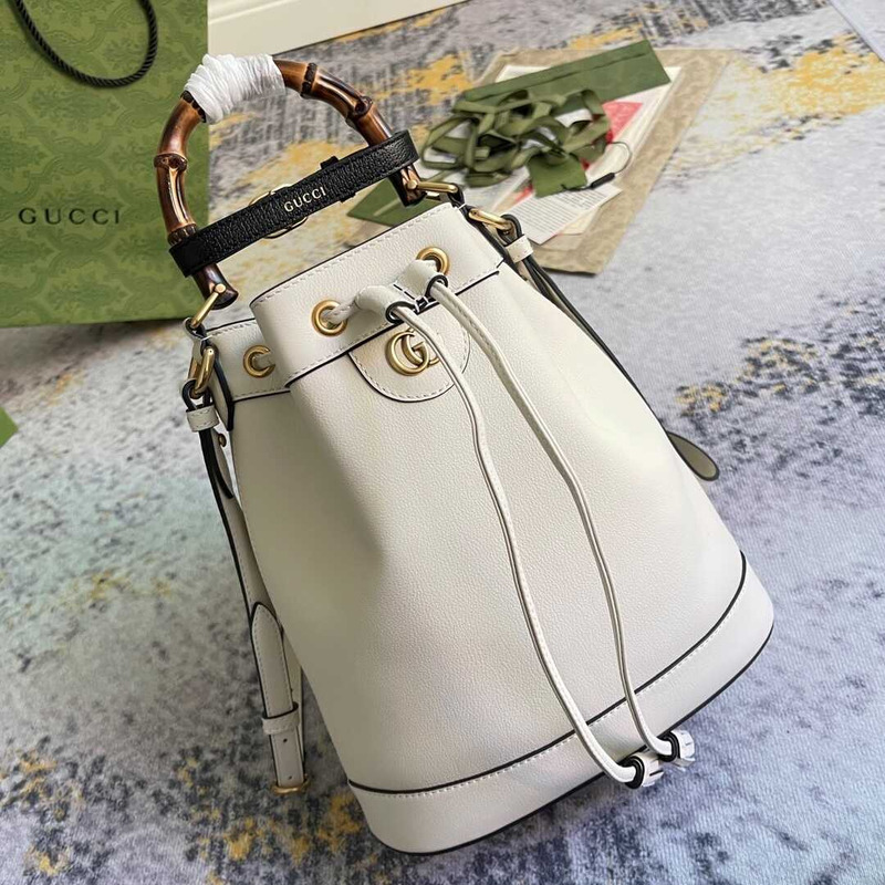 G*u*i diana mini bucket bag white