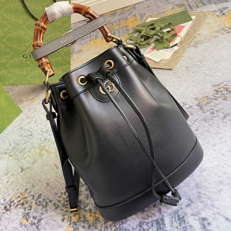 G*u*i diana mini bucket bag black