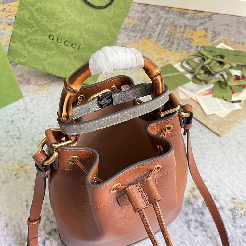 G*u*i diana mini bucket bag brownish red