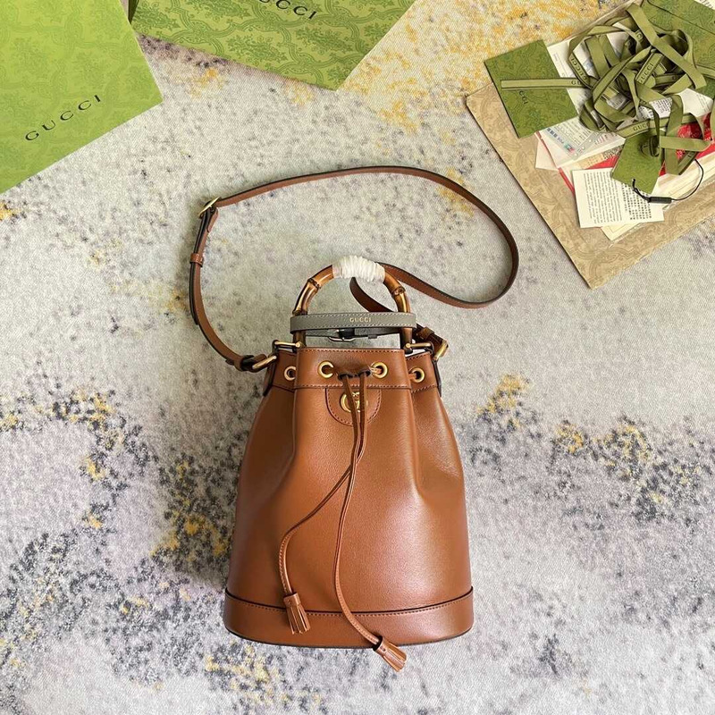 G*u*i diana mini bucket bag brownish red