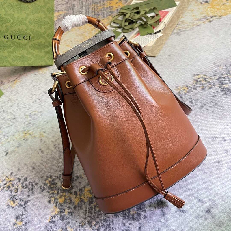 G*u*i diana mini bucket bag brownish red