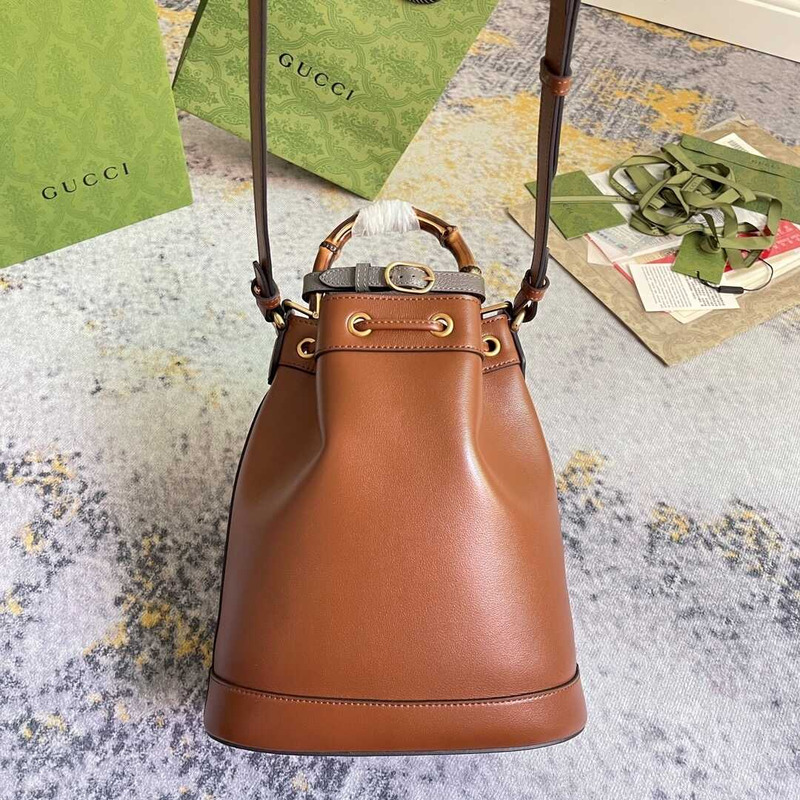 G*u*i diana mini bucket bag brownish red