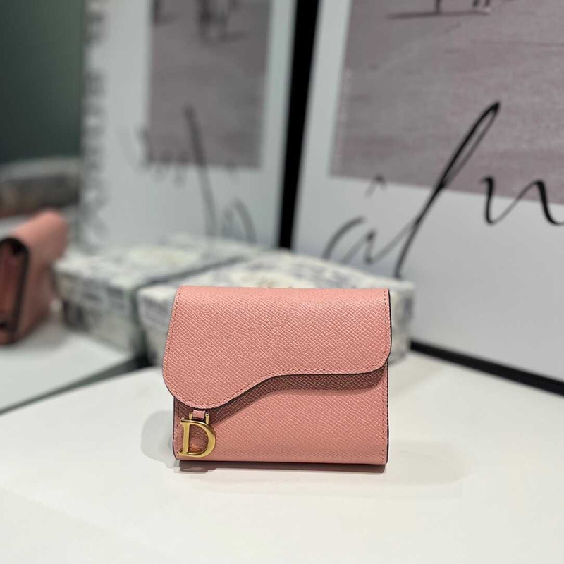 D*or saddle lotus wallet pink