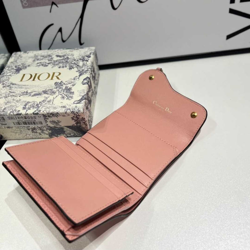 D*or saddle lotus wallet pink