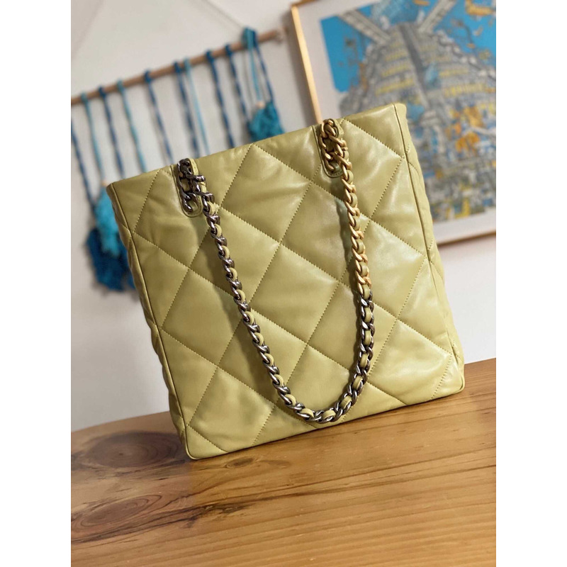 Ch*el handbag as3519 gold buckle shoulder baggreen