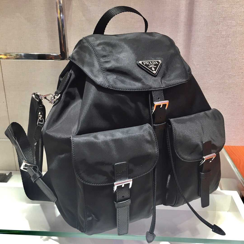 Pra*a nylon mini backpack black