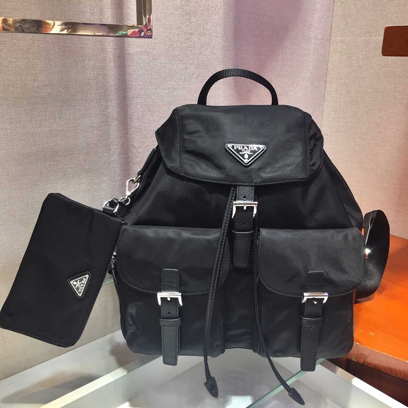 Pra*a nylon mini backpack black