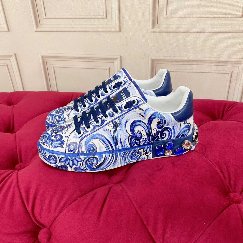 Dolce & Gabbana Majolica-print Portofino Light Sneakers