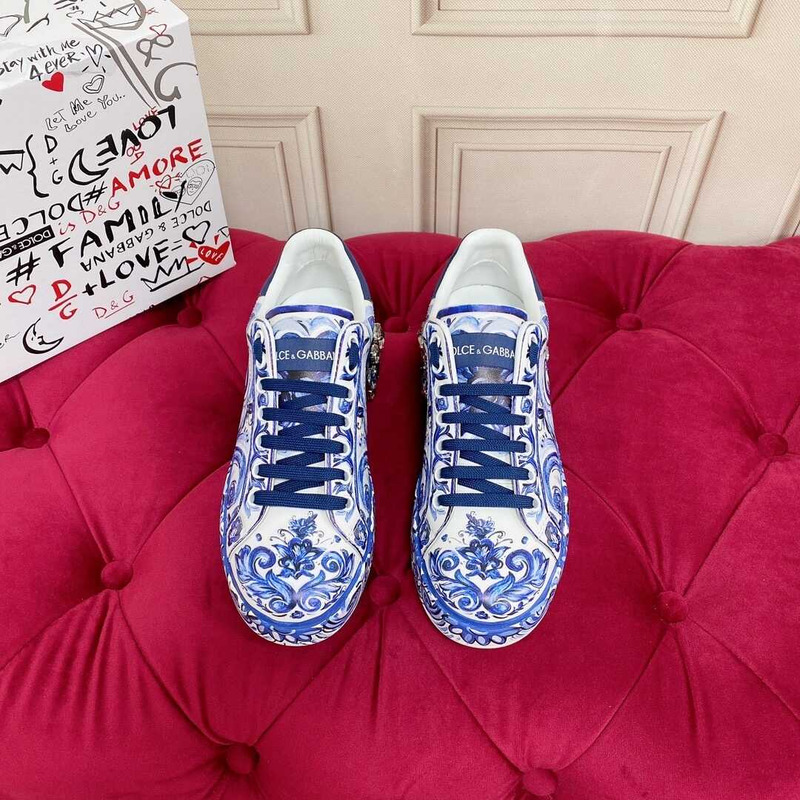 Dolce & Gabbana Majolica-print Portofino Light Sneakers