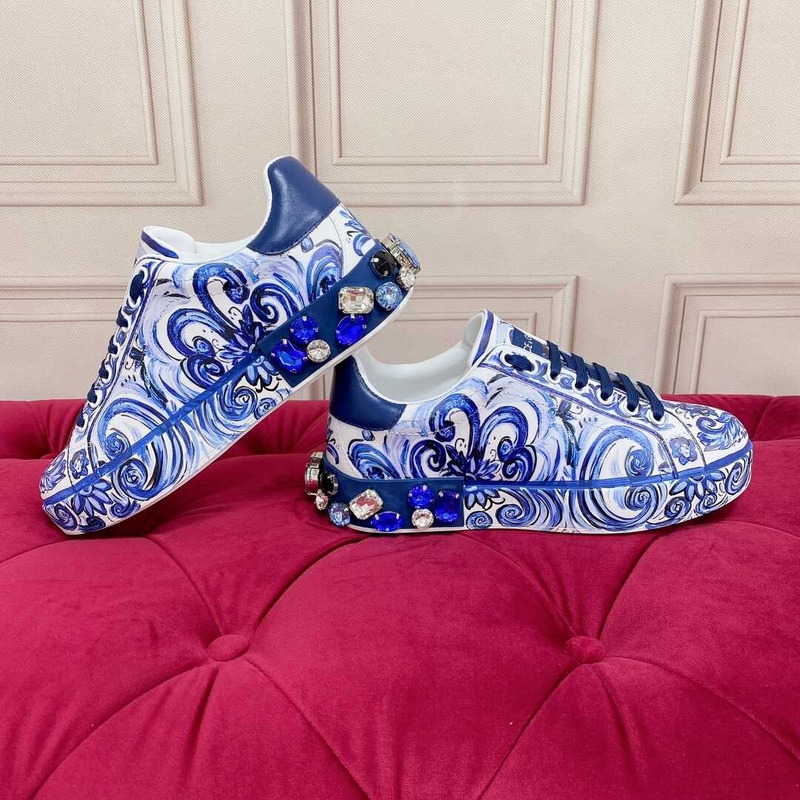 Dolce & Gabbana Majolica-print Portofino Light Sneakers