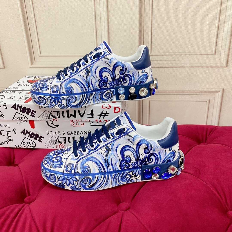 Dolce & Gabbana Majolica-print Portofino Light Sneakers