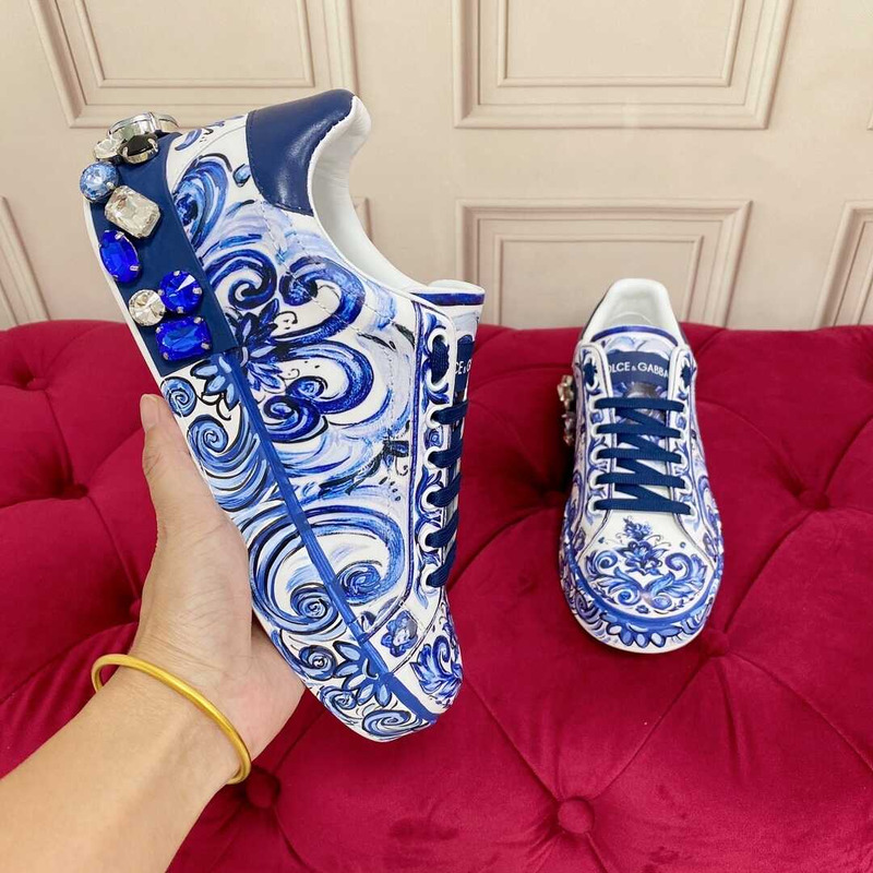 Dolce & Gabbana Majolica-print Portofino Light Sneakers