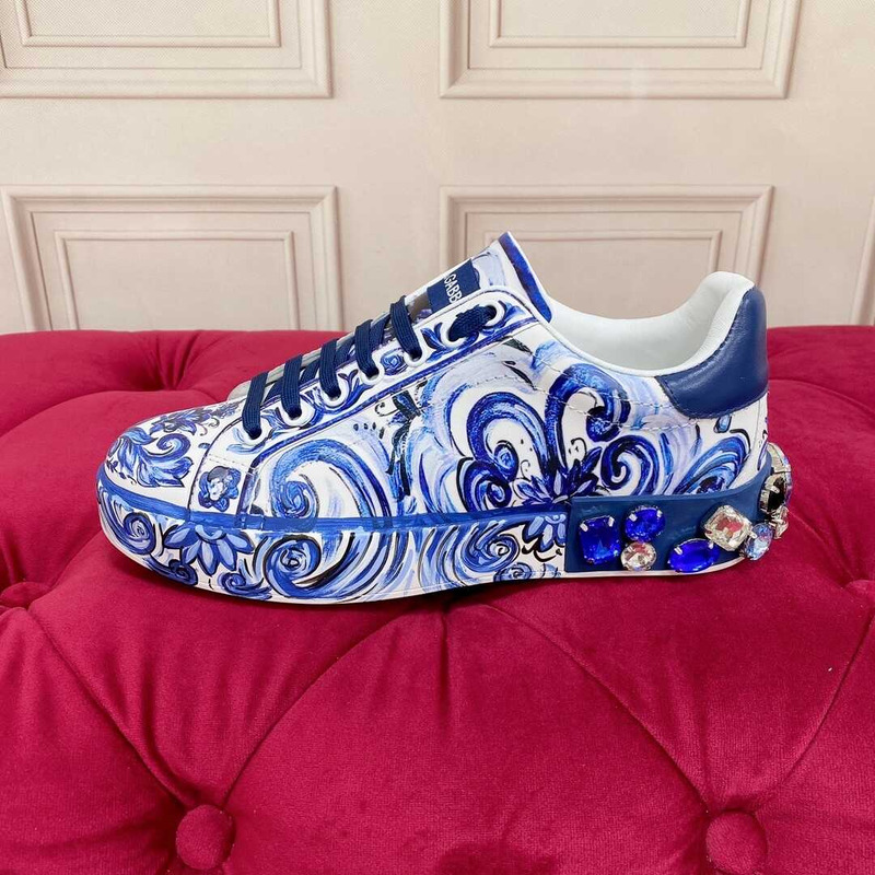 Dolce & Gabbana Majolica-print Portofino Light Sneakers