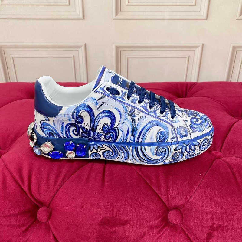 Dolce & Gabbana Majolica-print Portofino Light Sneakers