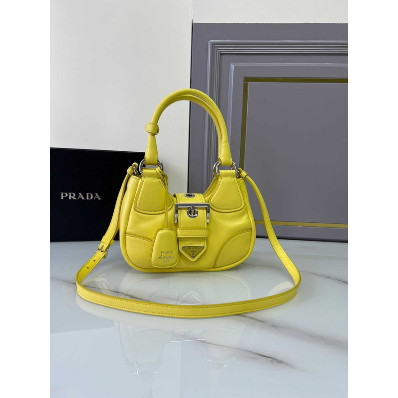 Pra*a moon padded nappa bag yellow