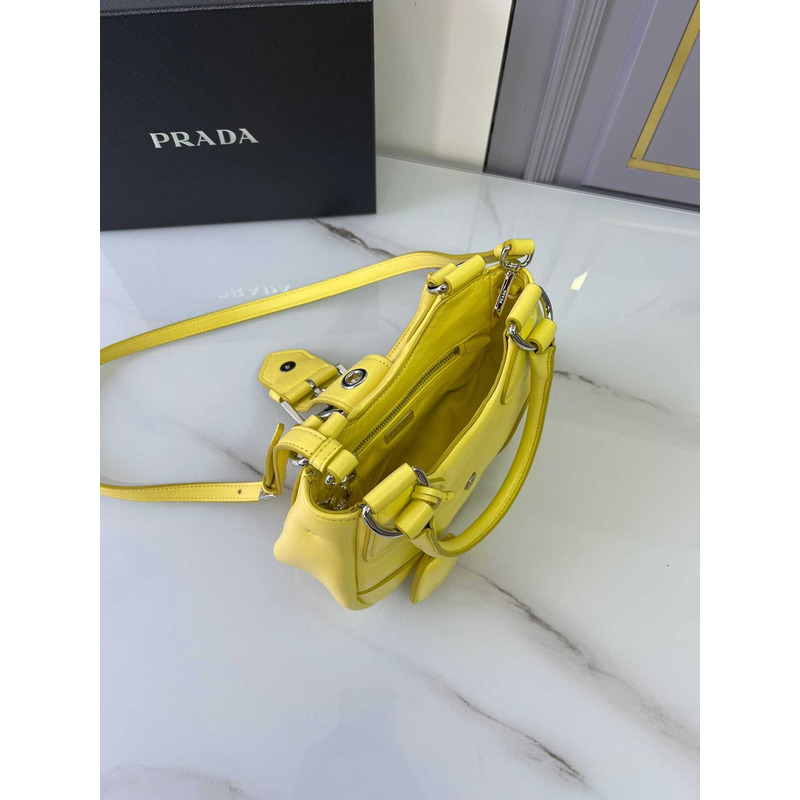 Pra*a moon padded nappa bag yellow