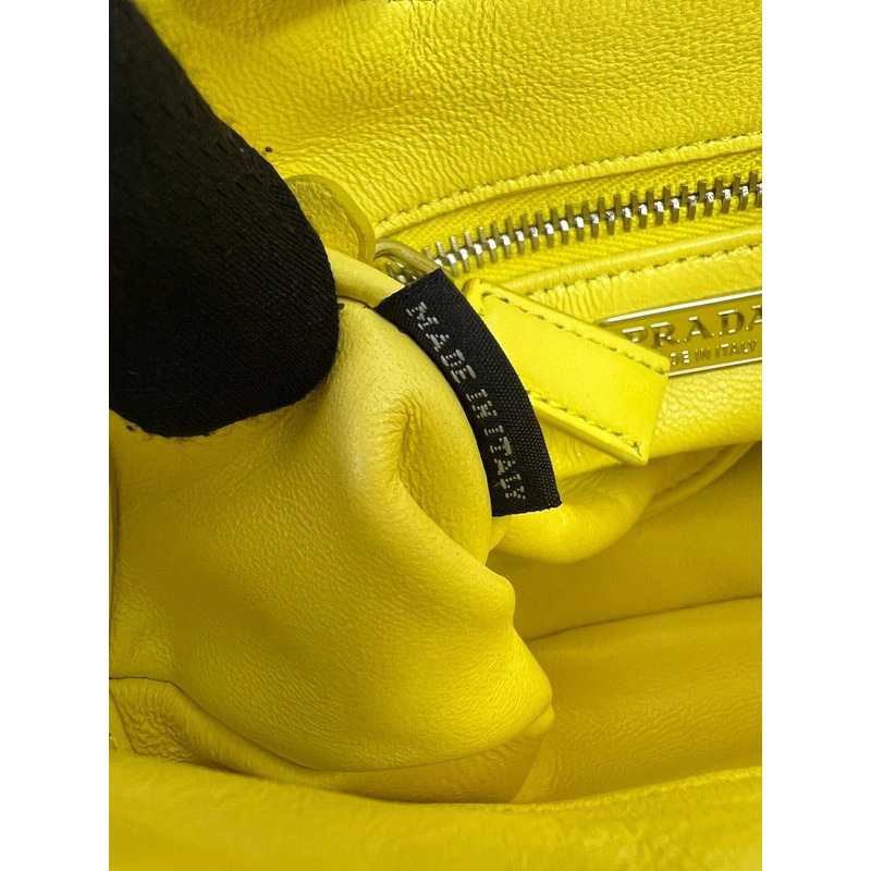 Pra*a moon padded nappa bag yellow