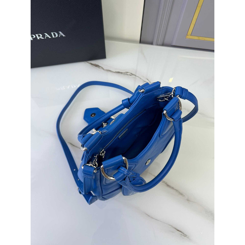 Pra*a moon padded nappa bag blue