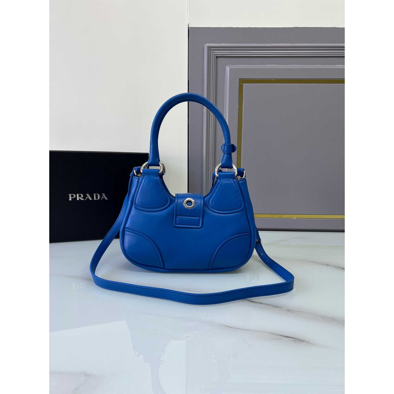 Pra*a moon padded nappa bag blue