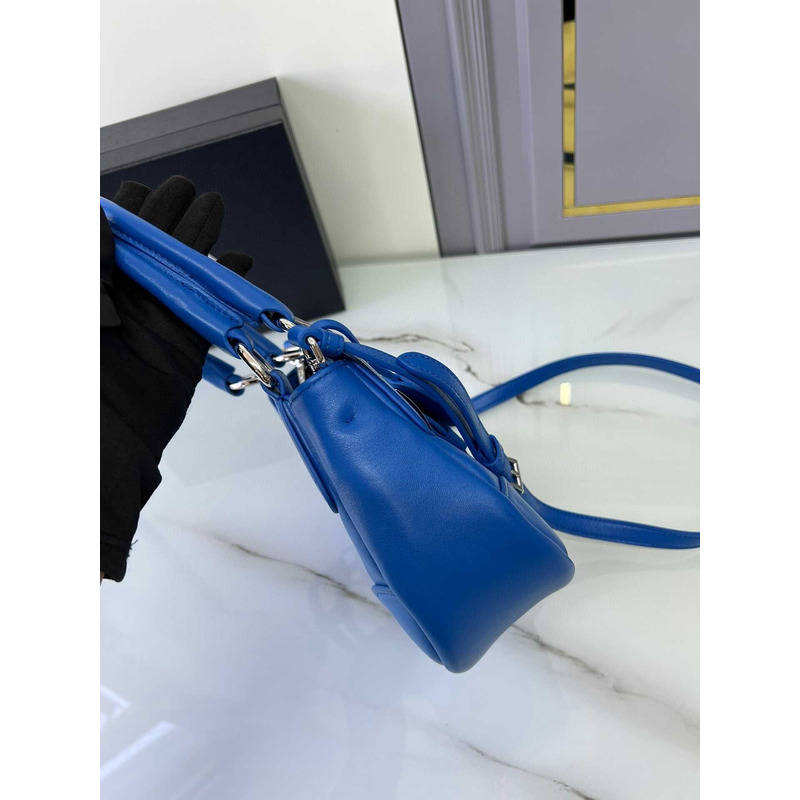 Pra*a moon padded nappa bag blue