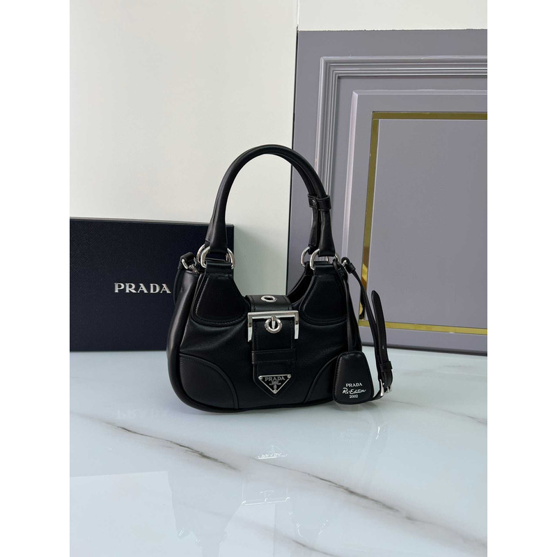 Pra*a moon padded nappa bag black