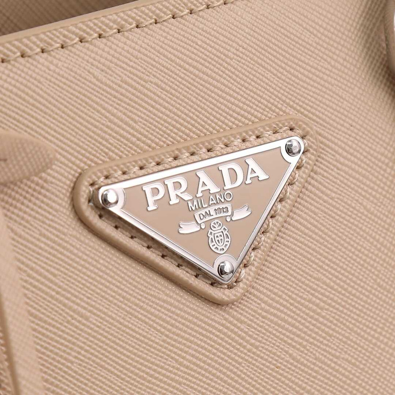 Pra*a galleria bag in saffiano leather sand color