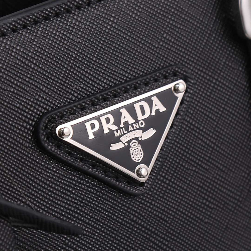 Pra*a galleria bag in saffiano leather black